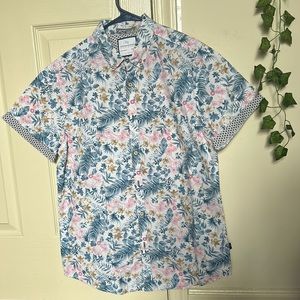 🌸Denim & Flower Floral Print Button Down🌸